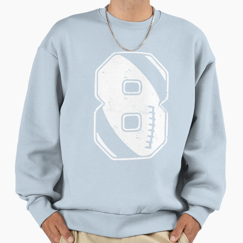 Football 8 Sweatshirt - Minimalist Print for Adults - T-Shirt, Sweatshirt, Hoodie
