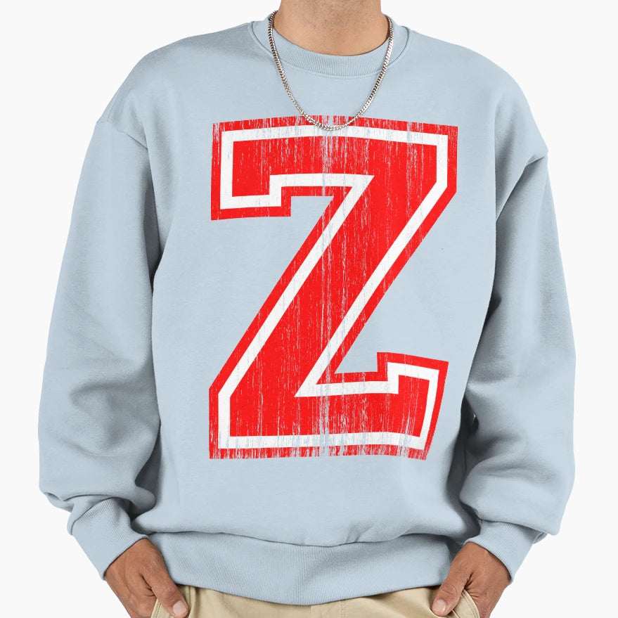 Big Red Letter Z Sweatshirt - Fun Novelty Design Men Women - T-Shirt, Sweatshirt, Hoodie