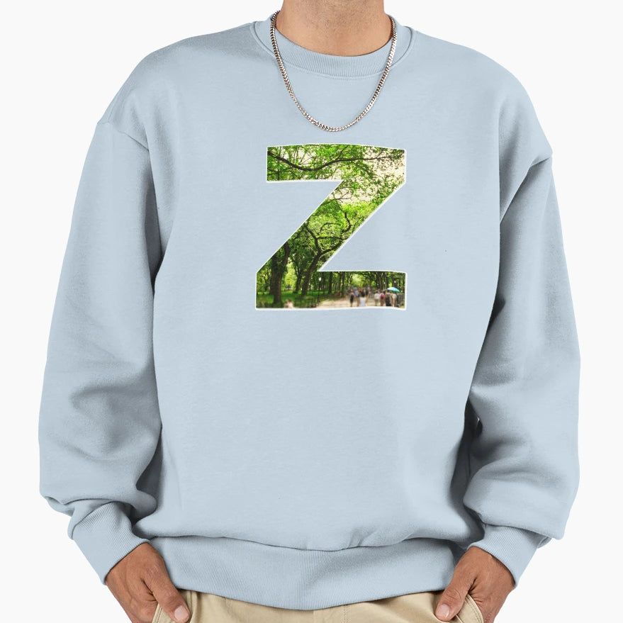 Central Park Letter Z Sweatshirt - Novelty Apparel Unisex - T-Shirt, Sweatshirt, Hoodie