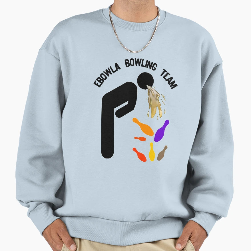 Ebowla Bowling Team Funny T-Shirt - Minimalist Print Unisex - T-Shirt, Sweatshirt, Hoodie