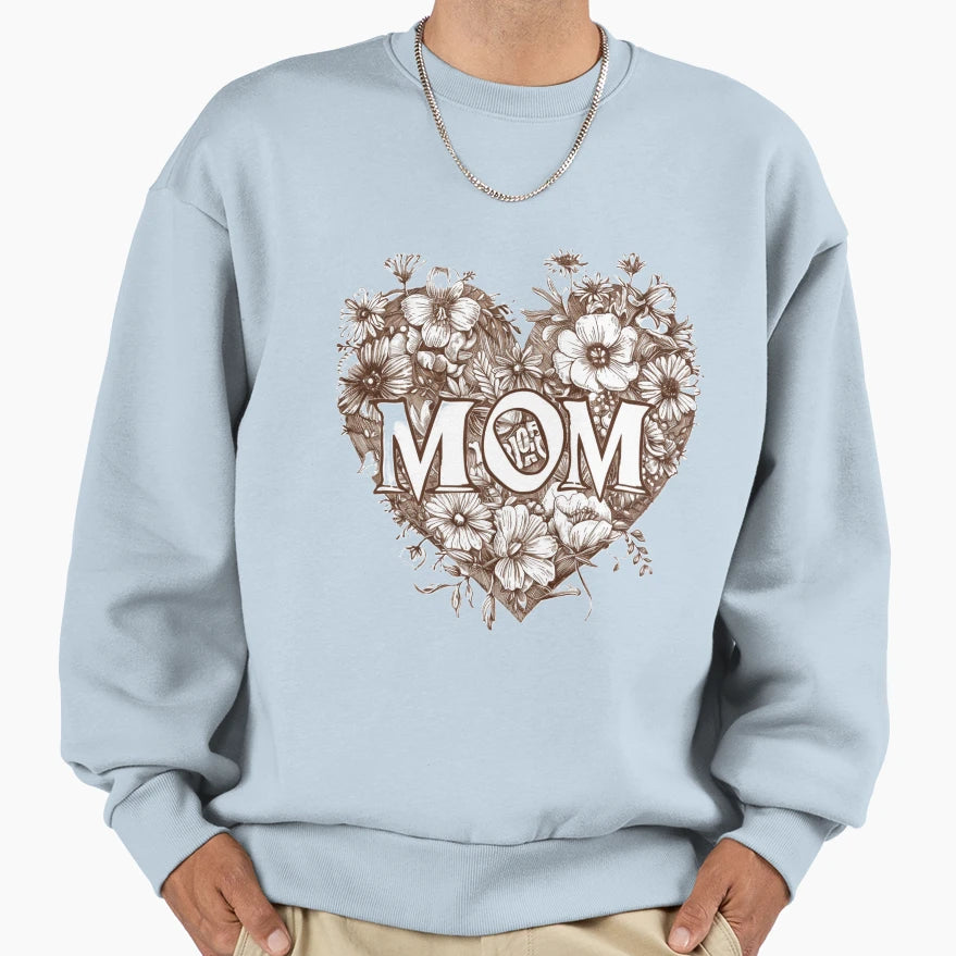 Heart Happy Mothers Day Birthday Sweatshirt - Minimalist Print Men Women - T-Shirt, Sweatshirt, Hoodie