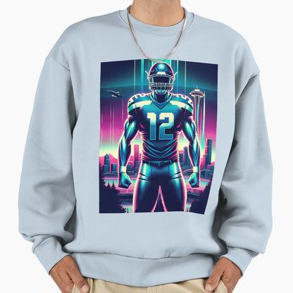 Synthwave Seattle Sweatshirt - Custom Art Print Unisex - T-Shirt, Sweatshirt, Hoodie