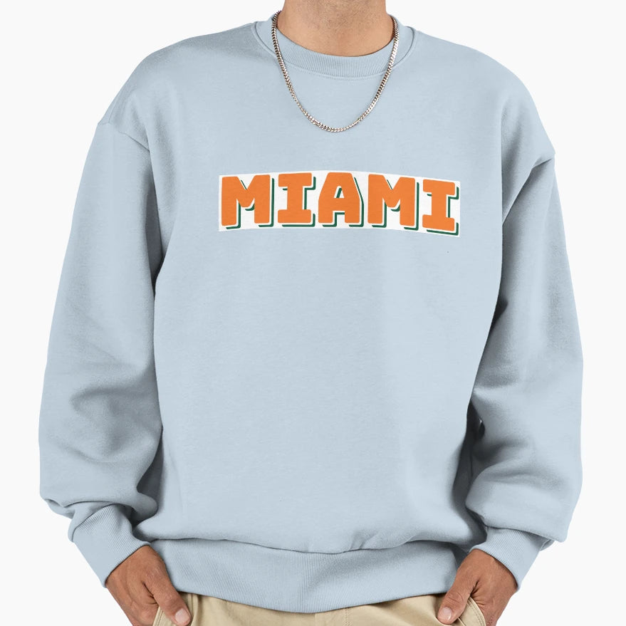 University Miami Sweatshirt - Custom Art Print Unisex - T-Shirt, Sweatshirt, Hoodie