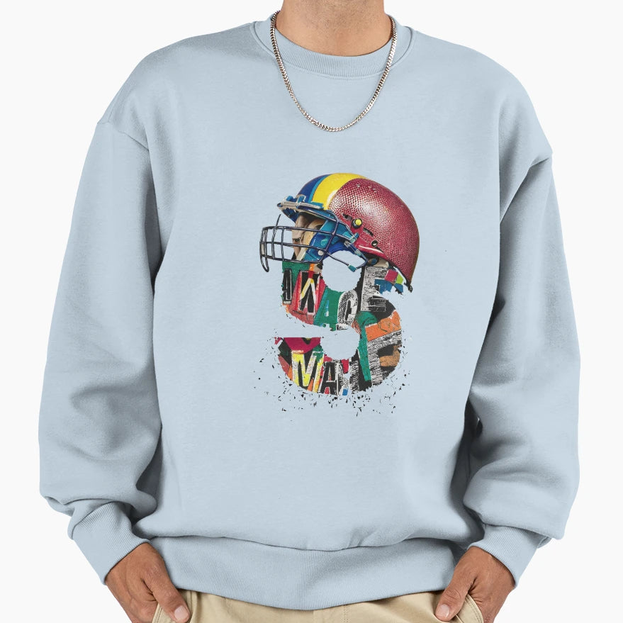 Helmet American Football Collection Sweatshirt - Trendy Graphic Unisex - T-Shirt, Sweatshirt, Hoodie