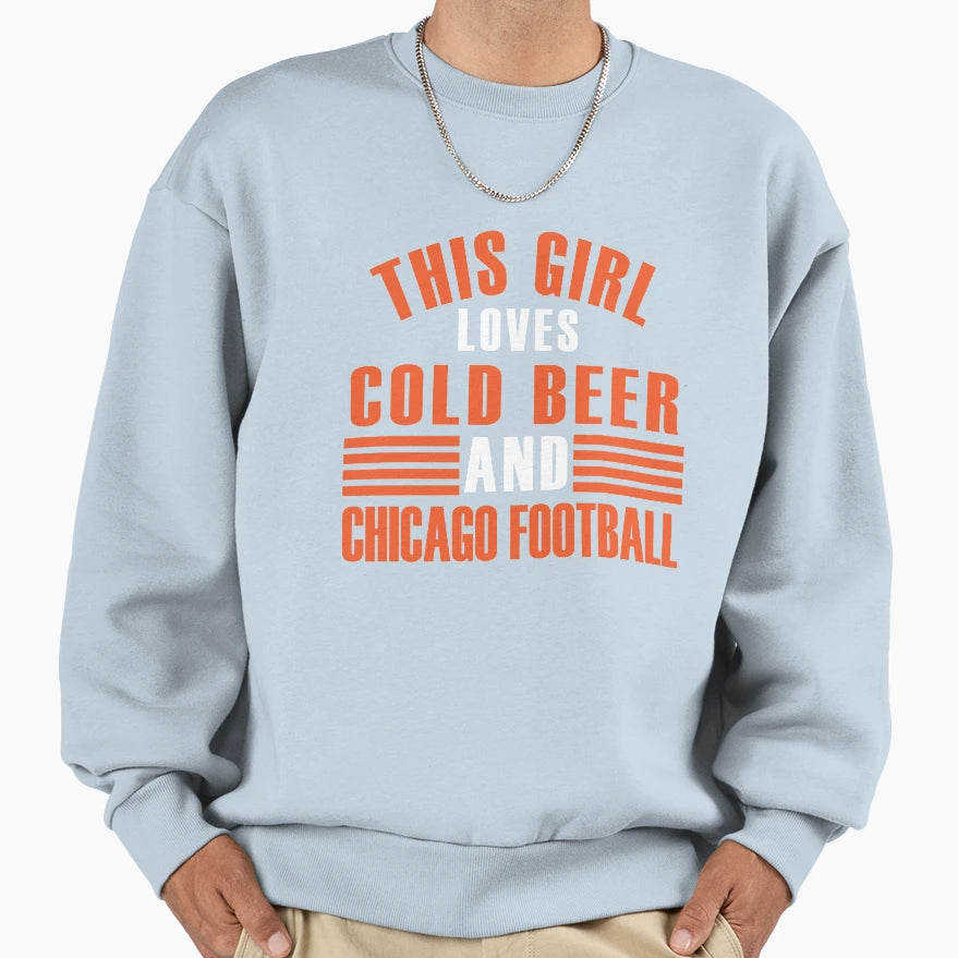 This Loves Beer And Chicago Sweatshirt - Novelty Apparel for Adults - T-Shirt, Sweatshirt, Hoodie