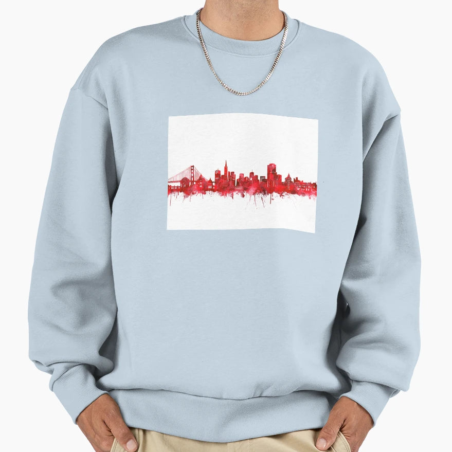 San Francisco Skyline Sweatshirt - Aesthetic Graphic for Adults - T-Shirt, Sweatshirt, Hoodie