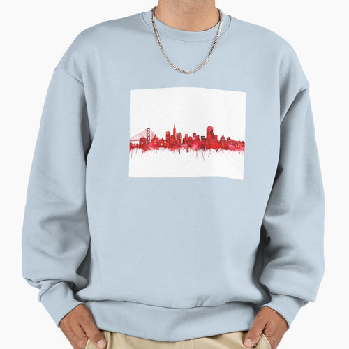 San Francisco Skyline Sweatshirt - Aesthetic Graphic for Adults - T-Shirt, Sweatshirt, Hoodie