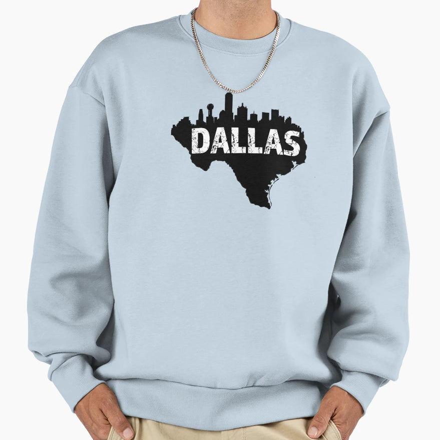 Dallas Sweatshirt - Custom Art Print Men Women - T-Shirt, Sweatshirt, Hoodie