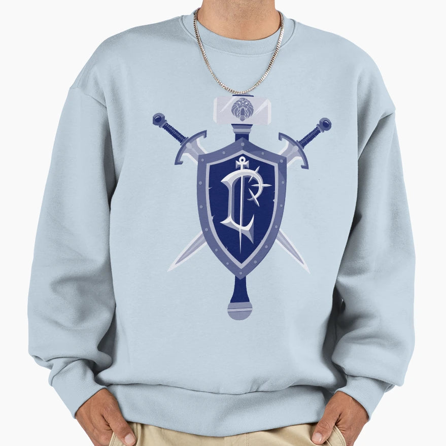 Minimalist Stormwind Lordaeron Crest Sweatshirt - Graphic Print Men Women - T-Shirt, Sweatshirt, Hoodie