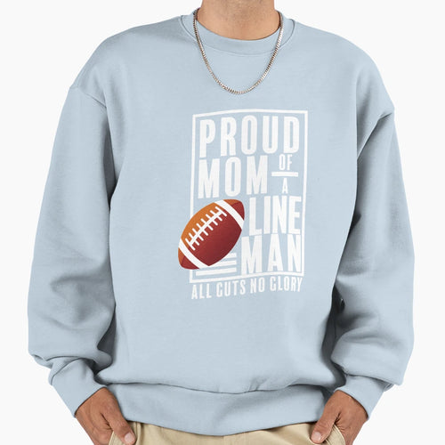 Proud Mom Football All Guts No Glory T-Shirt - Novelty Apparel Unisex - T-Shirt, Sweatshirt, Hoodie
