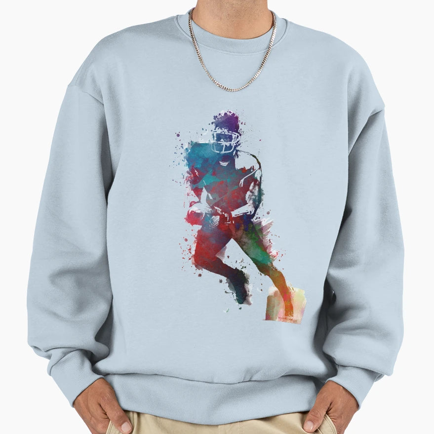 American Football Player 1 Sport Sweatshirt - Novelty Apparel for Adults - T-Shirt, Sweatshirt, Hoodie