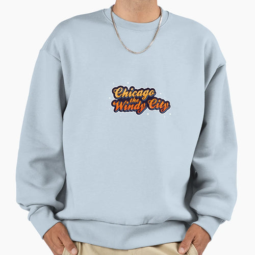 Chicago Wind City Sweatshirt - Minimalist Print for Adults - T-Shirt, Sweatshirt, Hoodie