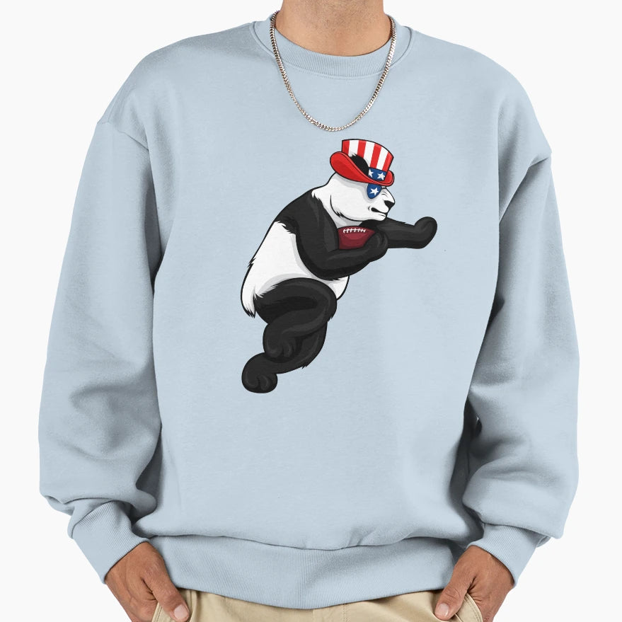 Panda Football 4Th July Sweatshirt - Custom Art Print Men Women - T-Shirt, Sweatshirt, Hoodie