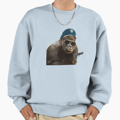 Funny Gorilla Cop Police Sweatshirt - Streetwear Style Unisex - T-Shirt, Sweatshirt, Hoodie