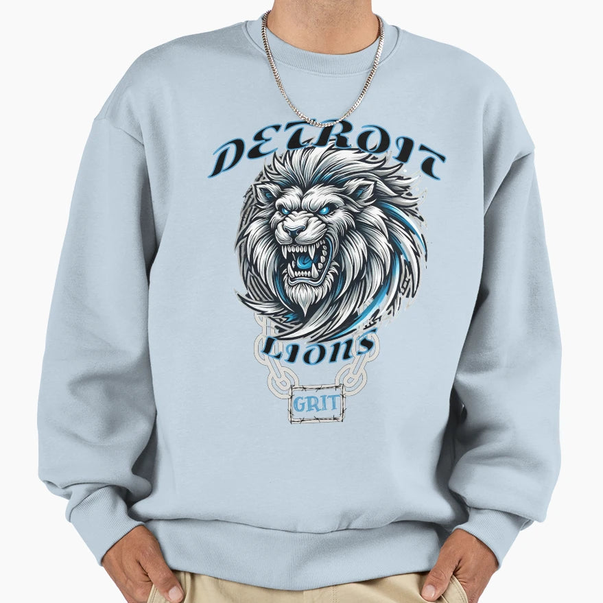 Detroit Lions Grit Sweatshirt - Fun Novelty Design Unisex - T-Shirt, Sweatshirt, Hoodie