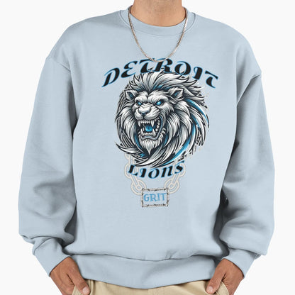 Detroit Lions Grit Sweatshirt - Fun Novelty Design Unisex - T-Shirt, Sweatshirt, Hoodie