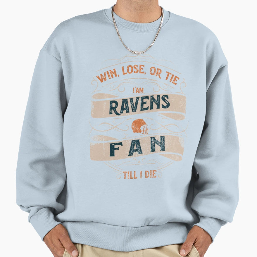 Baltimore Ravens Fan Sweatshirt - Custom Art Print for Adults - T-Shirt, Sweatshirt, Hoodie