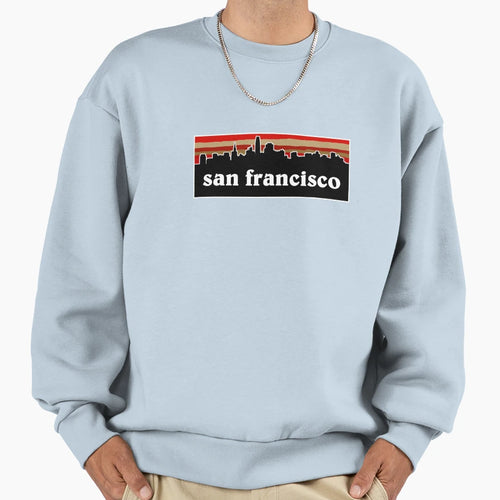 San Francisco Cityscape Football Sweatshirt - Casual Everyday Wear Unisex - T-Shirt, Sweatshirt, Hoodie