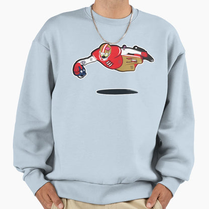 Zombie Football Player San Francisco W Sweatshirt - Graphic Print Unisex - T-Shirt, Sweatshirt, Hoodie