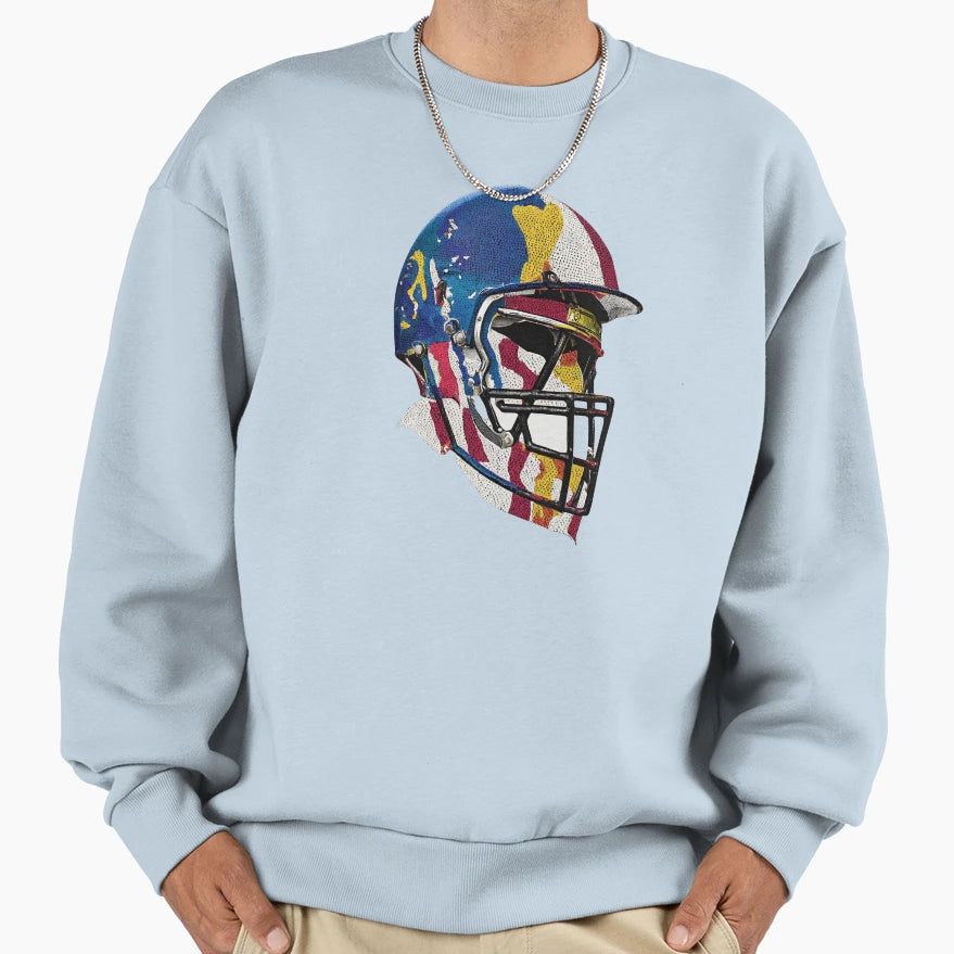American Football Helmet Sweatshirt - Casual Everyday Wear Unisex - T-Shirt, Sweatshirt, Hoodie
