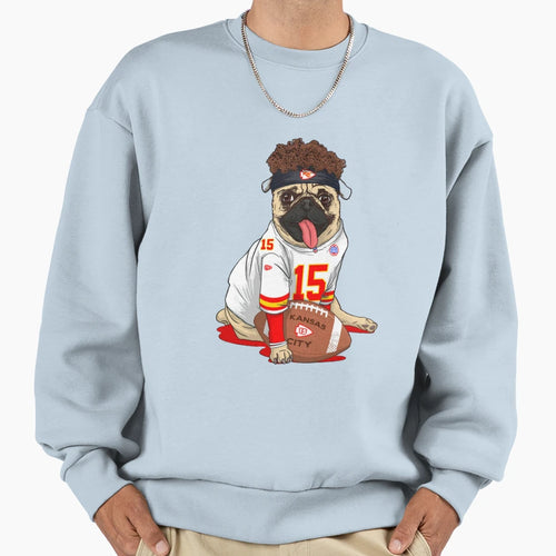 Kansas City Chiefs Funny Pug PM Nfl T-Shirt - Fun Novelty Design Unisex - T-Shirt, Sweatshirt, Hoodie