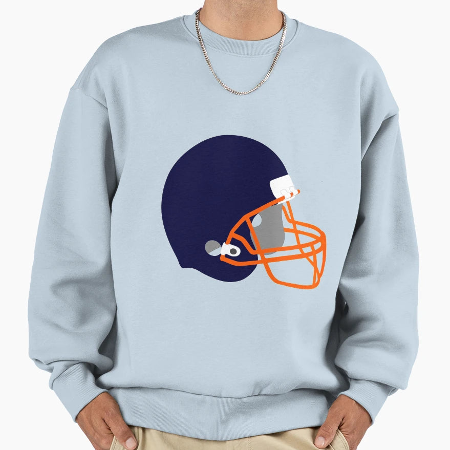 Football Helmet Sweatshirt - Trendy Graphic Men Women - T-Shirt, Sweatshirt, Hoodie