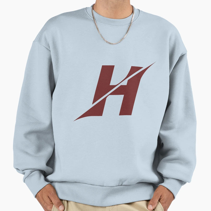 Alphabet Maroon H Sports Letter H Sweatshirt - Casual Everyday Wear Unisex - T-Shirt, Sweatshirt, Hoodie
