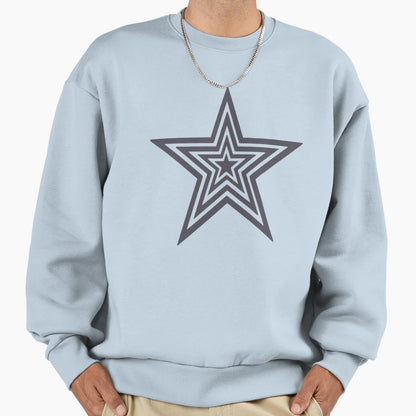 Black Star Many Star Sweatshirt - Trendy Graphic Men Women - T-Shirt, Sweatshirt, Hoodie