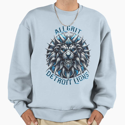 All Grit Detroit Lions Ii Sweatshirt - Trendy Graphic Unisex - T-Shirt, Sweatshirt, Hoodie