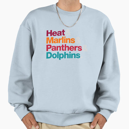 Miami Sports Teams Sweatshirt - Custom Art Print Unisex - T-Shirt, Sweatshirt, Hoodie