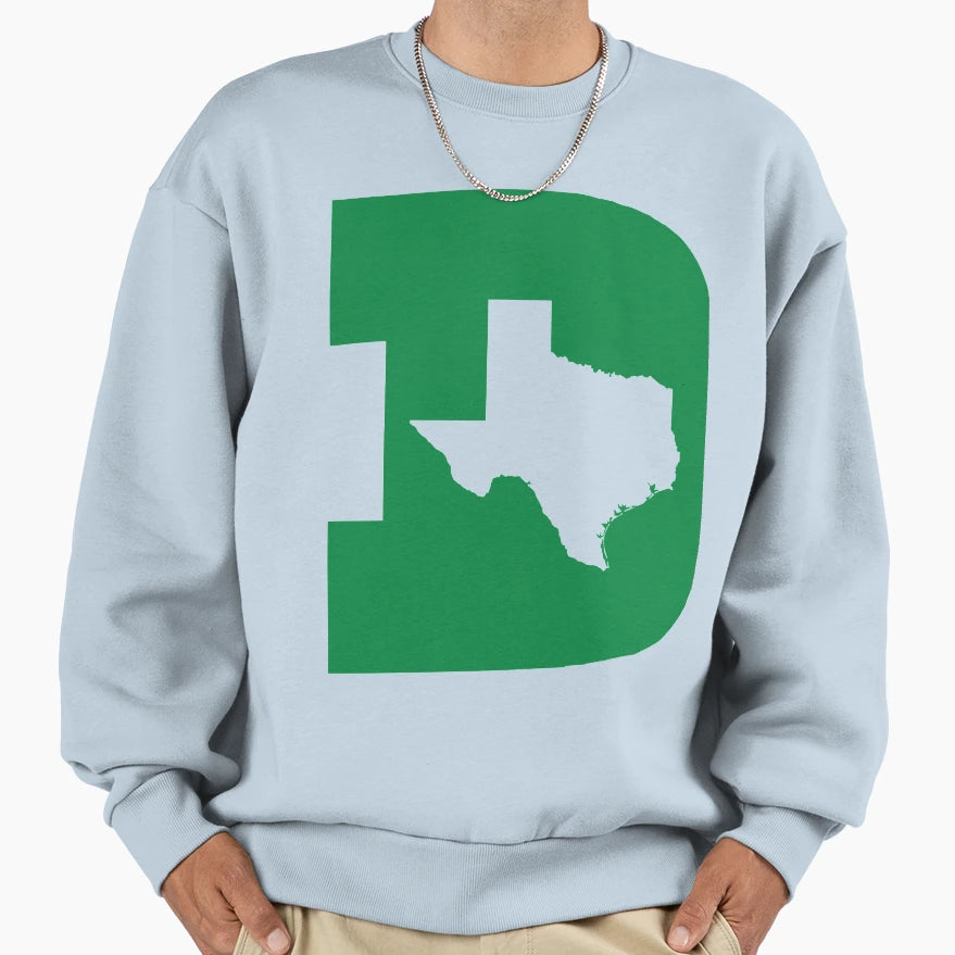 D Texas Green Cut Out Sweatshirt - Casual Everyday Wear Unisex - T-Shirt, Sweatshirt, Hoodie