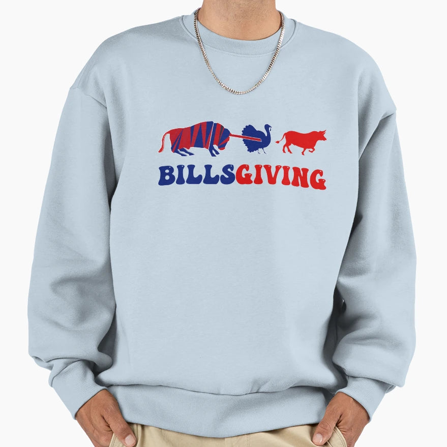Billsgiving Chicken Thanksgiving Sweatshirt - Aesthetic Graphic Unisex - T-Shirt, Sweatshirt, Hoodie