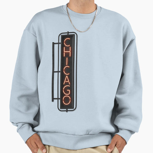 Chicago Neon Musical Sweatshirt - Streetwear Style for Adults - T-Shirt, Sweatshirt, Hoodie