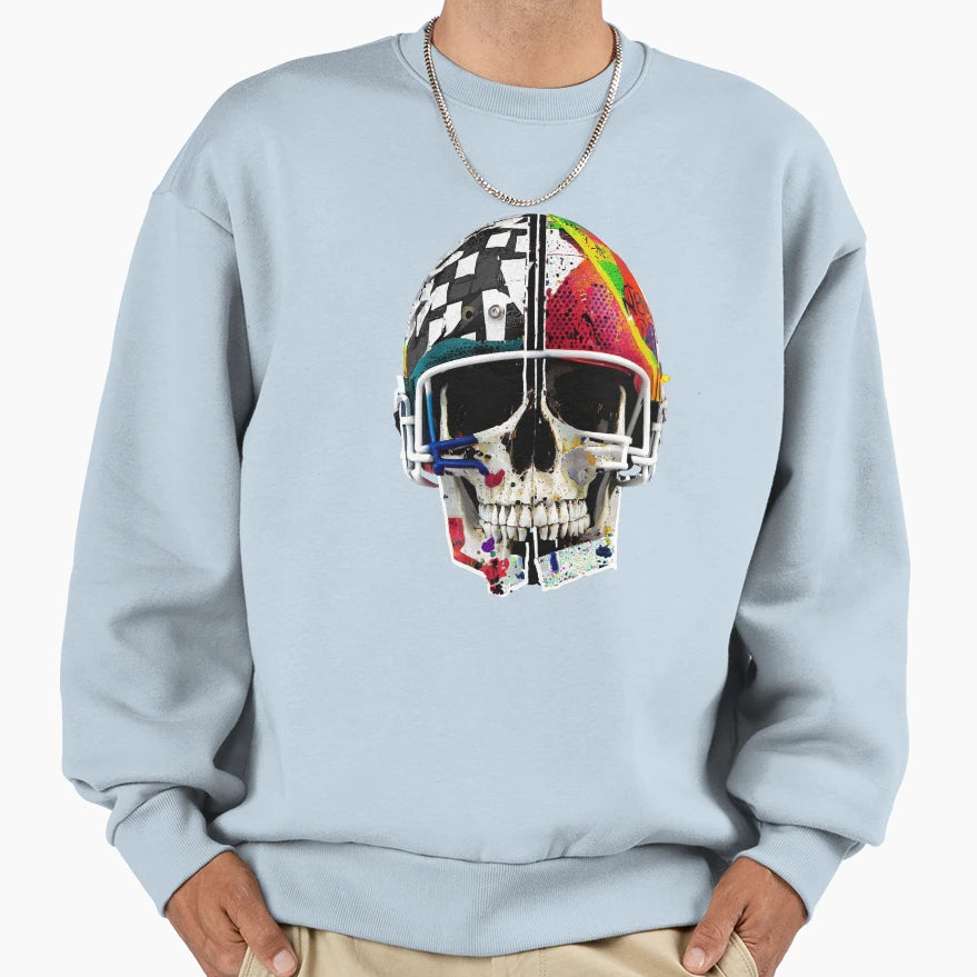 American Football Skull Sweatshirt - Fun Novelty Design Unisex - T-Shirt, Sweatshirt, Hoodie