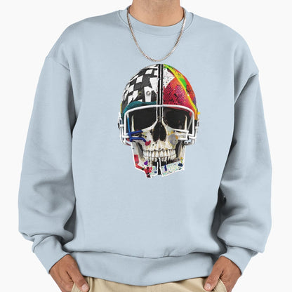 American Football Skull Sweatshirt - Fun Novelty Design Unisex - T-Shirt, Sweatshirt, Hoodie