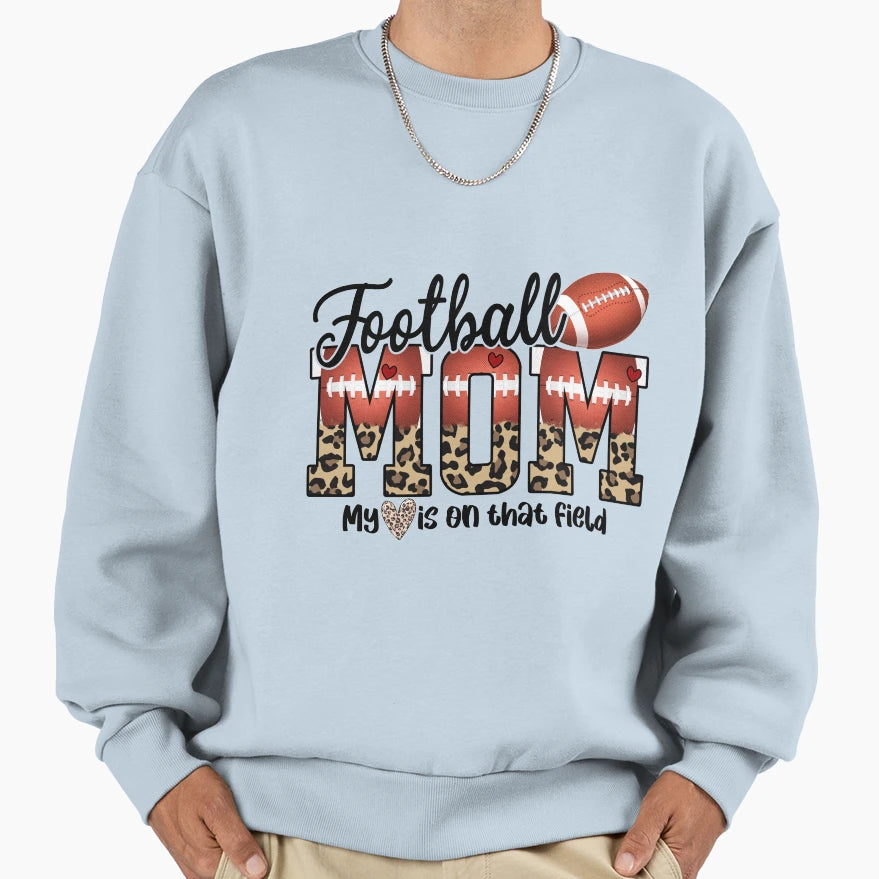 Football Mom Sweatshirt - Graphic Print for Adults - T-Shirt, Sweatshirt, Hoodie