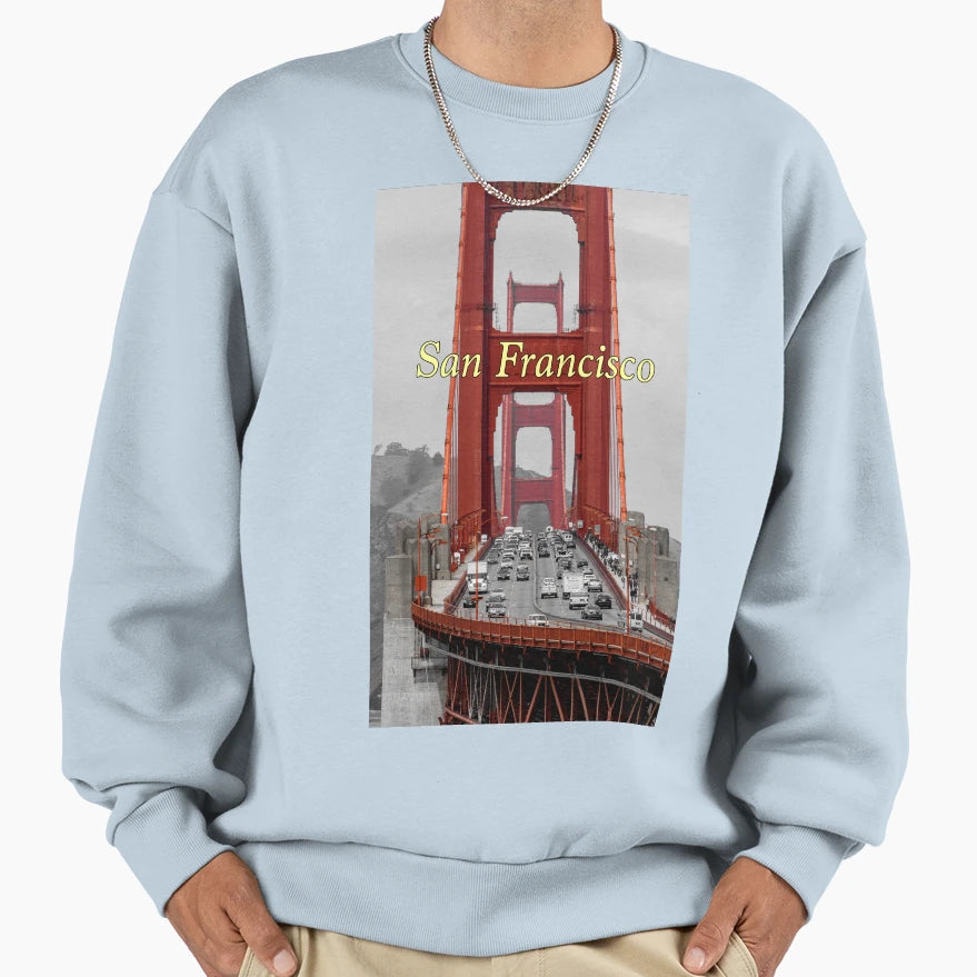 Stunning Golden Gate Bridge San Sweatshirt - Graphic Print for Adults - T-Shirt, Sweatshirt, Hoodie