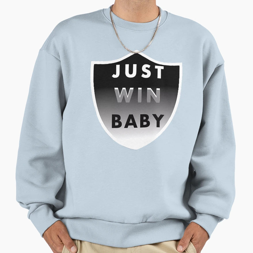 Raider Nation Just Win Shield Sweatshirt - Graphic Print for Adults - T-Shirt, Sweatshirt, Hoodie