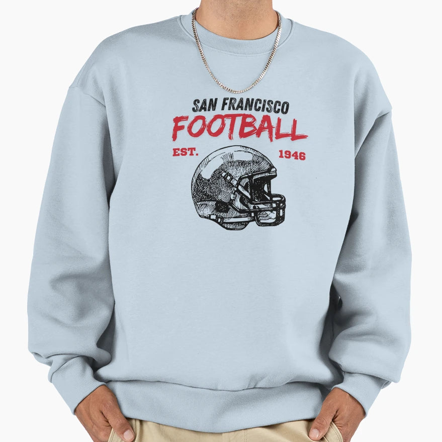 San Francisco Football Sweatshirt - Minimalist Print for Adults - T-Shirt, Sweatshirt, Hoodie
