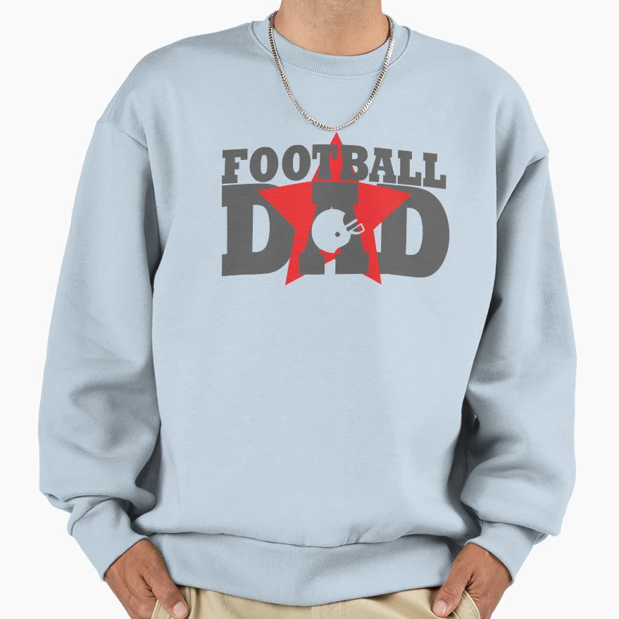 Football Dad Sweatshirt - Minimalist Print for Adults - T-Shirt, Sweatshirt, Hoodie