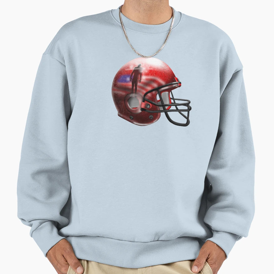 Football Helmet Sweatshirt - Streetwear Style for Adults - T-Shirt, Sweatshirt, Hoodie