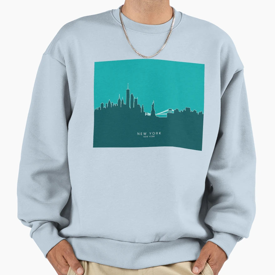 New York Skyline Sweatshirt - Graphic Print for Adults - T-Shirt, Sweatshirt, Hoodie