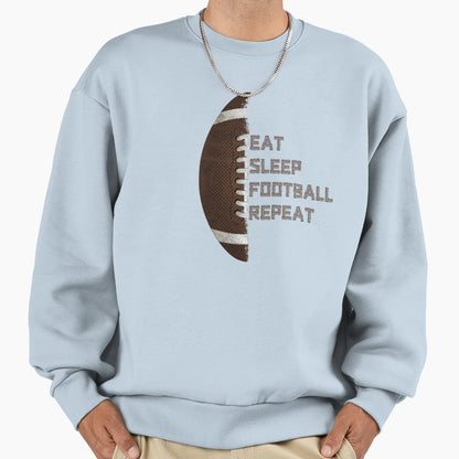 American Football Eat Sleep Sweatshirt - Custom Art Print Men Women - T-Shirt, Sweatshirt, Hoodie