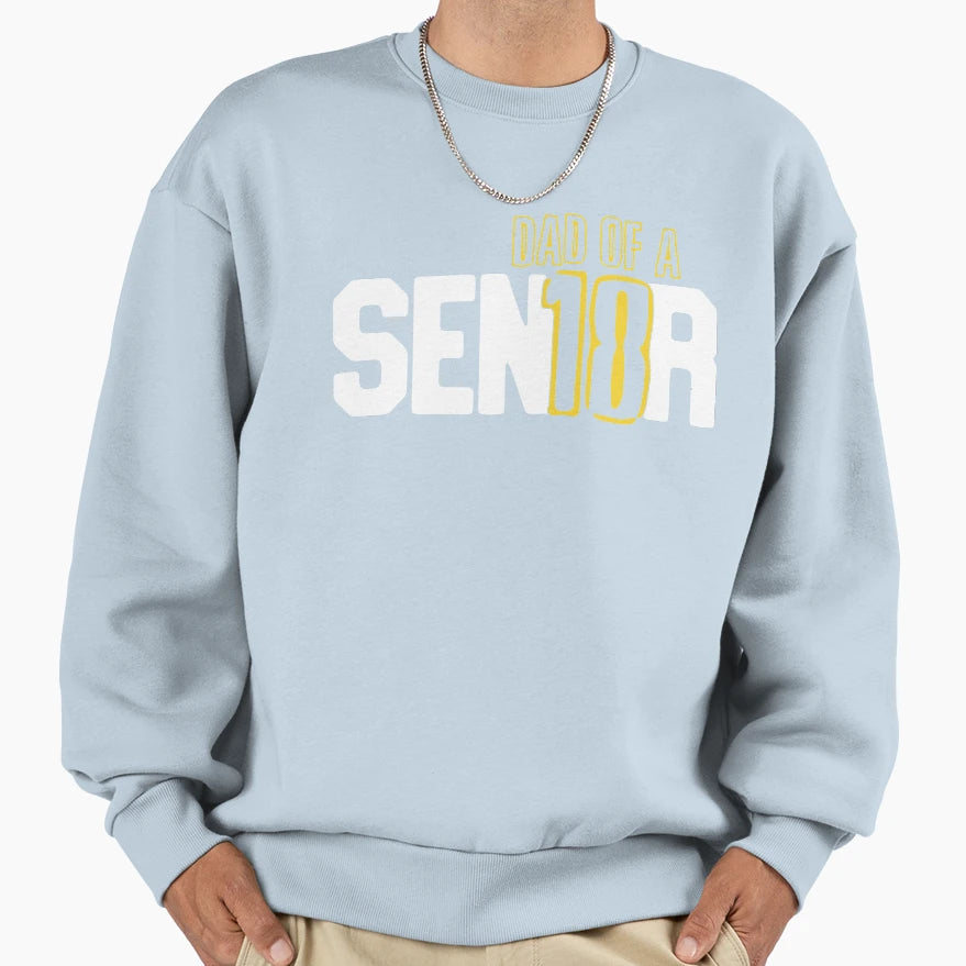 Senior 2018 Dad Sen18R Fathers Day T-Shirt - Minimalist Print Unisex - T-Shirt, Sweatshirt, Hoodie
