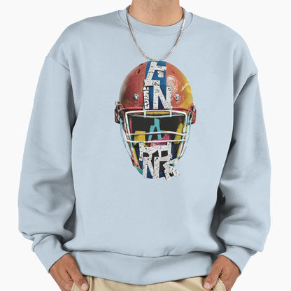 American Football Helmet Sweatshirt - Graphic Print Unisex - T-Shirt, Sweatshirt, Hoodie
