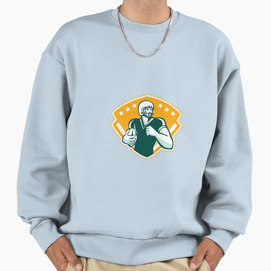 American Football Runningback Sweatshirt - Minimalist Print for Adults - T-Shirt, Sweatshirt, Hoodie