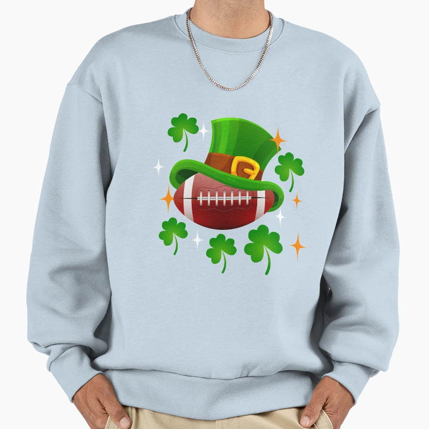 Football St Patricks Day Sweatshirt - Custom Art Print for Adults - T-Shirt, Sweatshirt, Hoodie