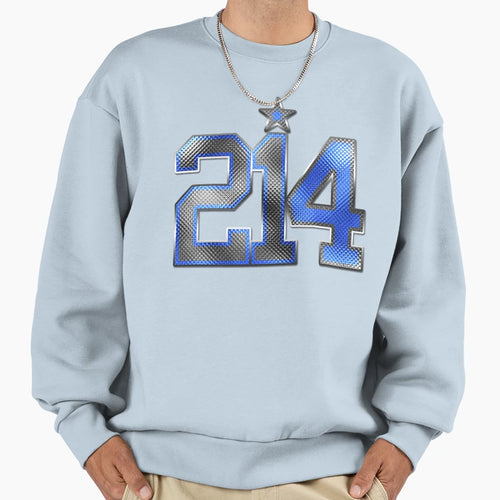 214 Bling White 21 Blue 4 Sweatshirt - Novelty Apparel Unisex - T-Shirt, Sweatshirt, Hoodie
