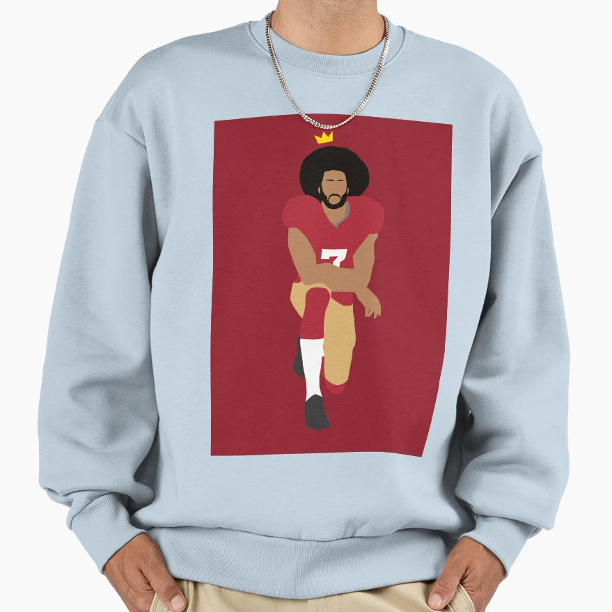 Kaepernick Take Knee Sweatshirt - Minimalist Print Unisex - T-Shirt, Sweatshirt, Hoodie
