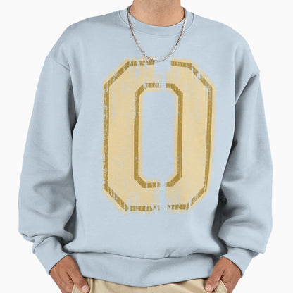 Distressed Sports Number 0 Sweatshirt - Minimalist Print Men Women - T-Shirt, Sweatshirt, Hoodie